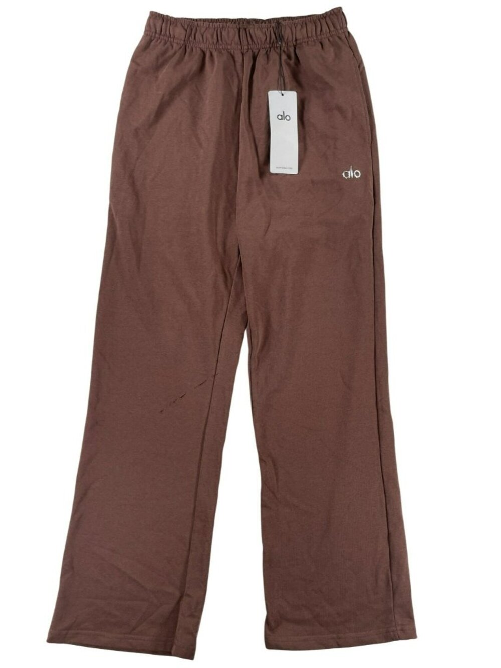 Alo Yoga Accolade Straight Leg Sweatpants Espresso Activewear Unisex Sz L DEFECT